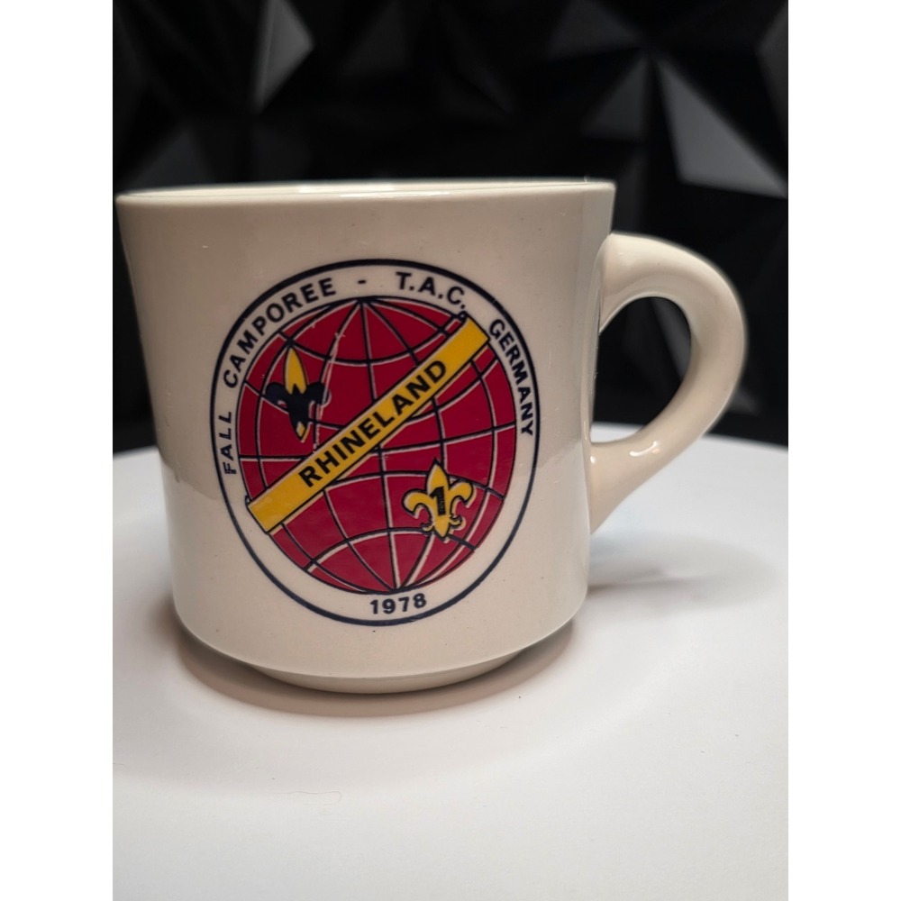 Vintage 1978 Boy Scouts BSA Fall Camporee Rhineland Germany Mug T.A.C. USA Made